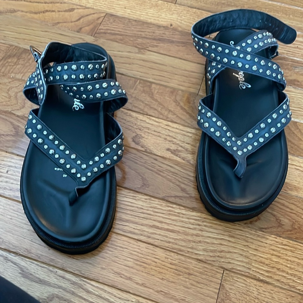 Free people around the ankle studded sandal